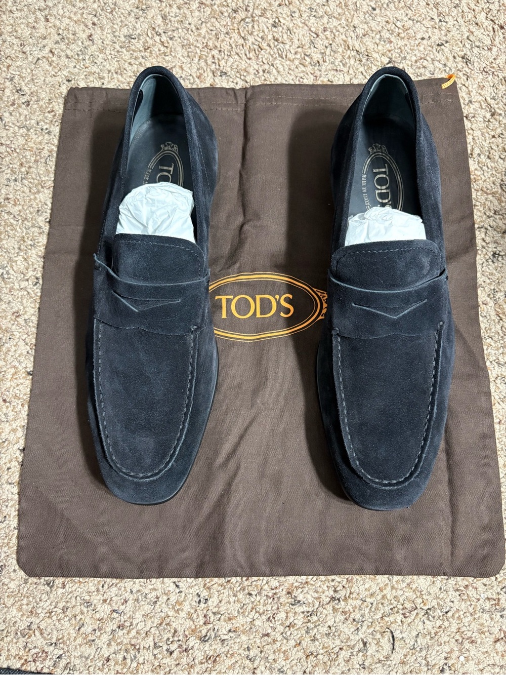 Tod's black Suede Penny Loafers - Classic Slip-On